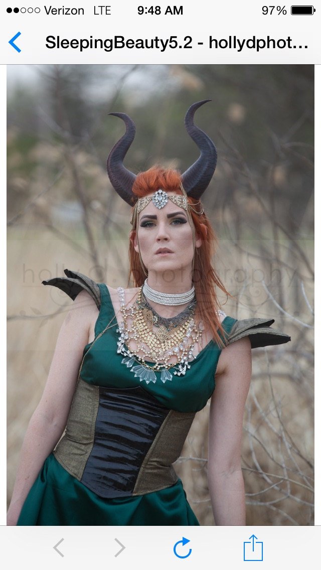 NEWLY IMPROVED! Young Maleficent Inspired 11" Horns  3D Printed (Ultra Light Weight Plastic) Suitable for kids and adults comic-con - Mud And Majesty