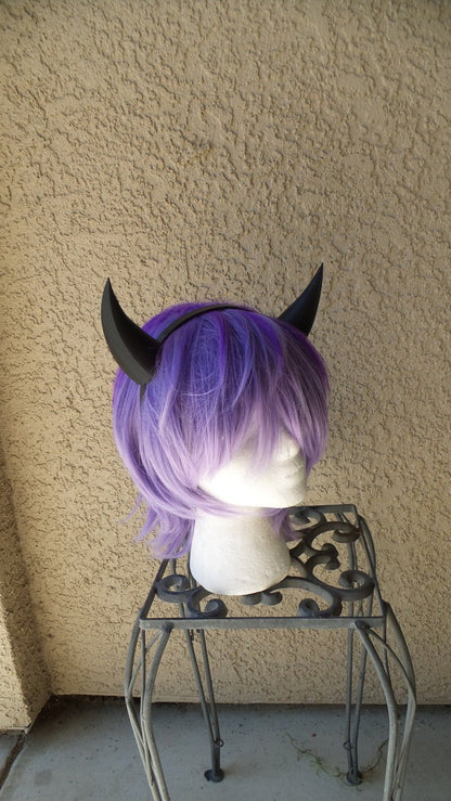 NEW ARRIVAL Small goat horns headband 3D printed cosplay comicon fantasy horns  option wow anime black pointy horns Alice Angel - Mud And Majesty