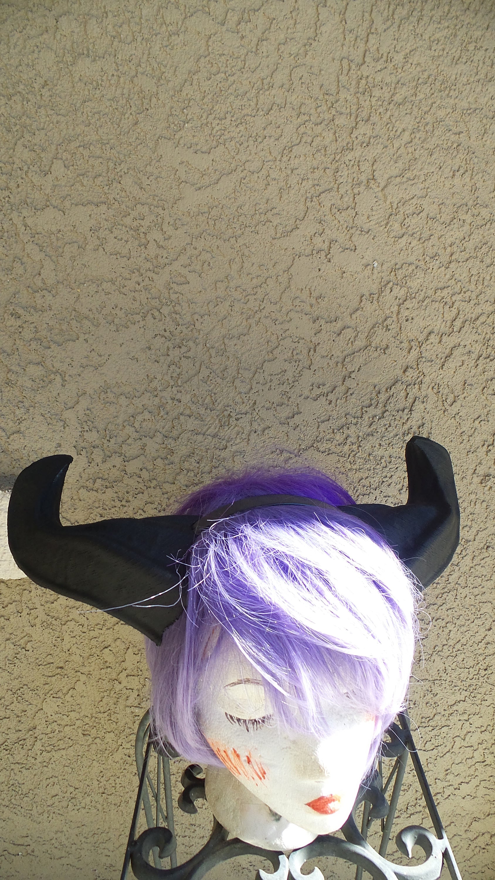 WOW Black ram horns Horned Headband Warrior Viking headdress elvin horns larp comic-con 3D printed - Mud And Majesty