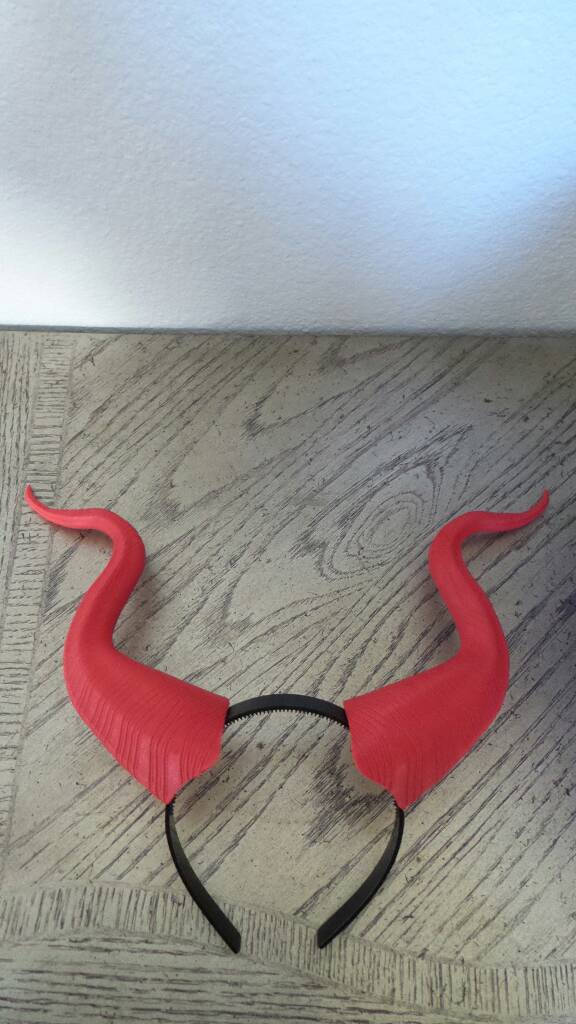 BEST SELLING! Classic Young Maleficent Inspired Horns  3D Printed  choose your color comic-con Red horns - Mud And Majesty