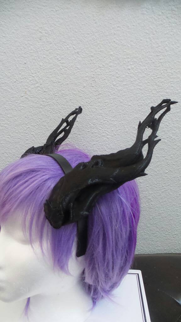 NEW ARRIVAL! Whimsical Dragon Antlers Horns 3D Printed Forest Dragon horns (Ultra Light Weight Plastic) twisted vine fairy horns comic-con - Mud And Majesty