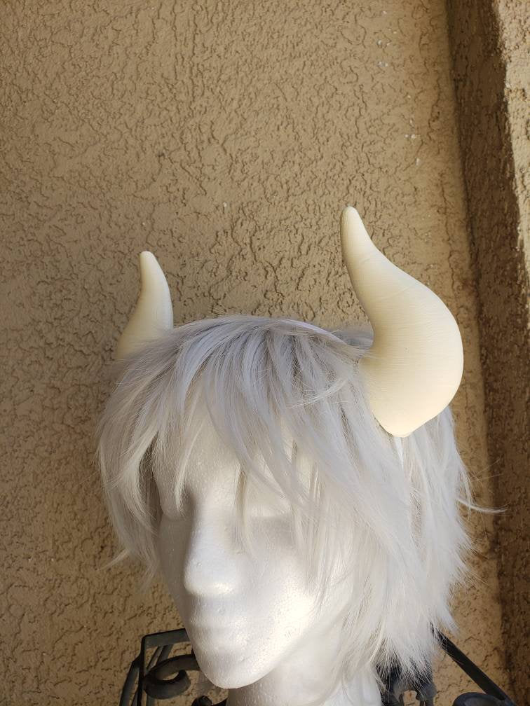 Supercrown lady Bowsette inspired horns and crown set  nintendo Matador-Bull-horns-headband comic-con cosplay horns gaming costume cow horns - Mud And Majesty