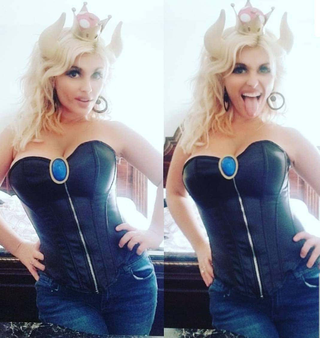 Supercrown lady Bowsette inspired horns and crown set  nintendo Matador-Bull-horns-headband comic-con cosplay horns gaming costume cow horns - Mud And Majesty