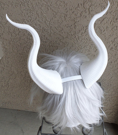 BEST SELLING! Classic Young Maleficent Inspired Horns  3D Printed  White Horns comic-con - Mud And Majesty