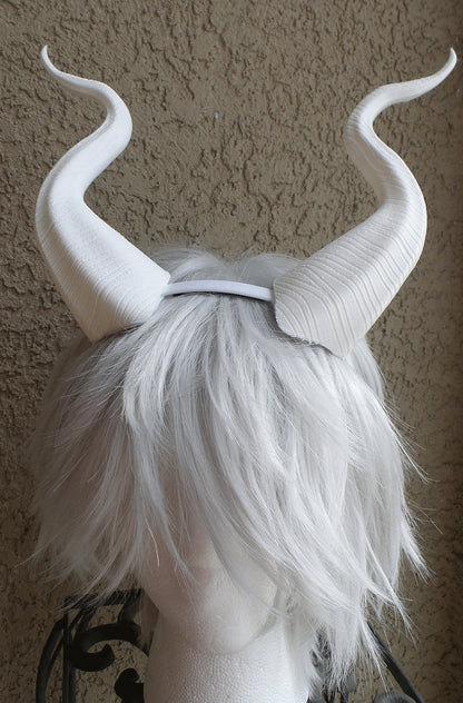 BEST SELLING! Classic Young Maleficent Inspired Horns  3D Printed  White Horns comic-con - Mud And Majesty